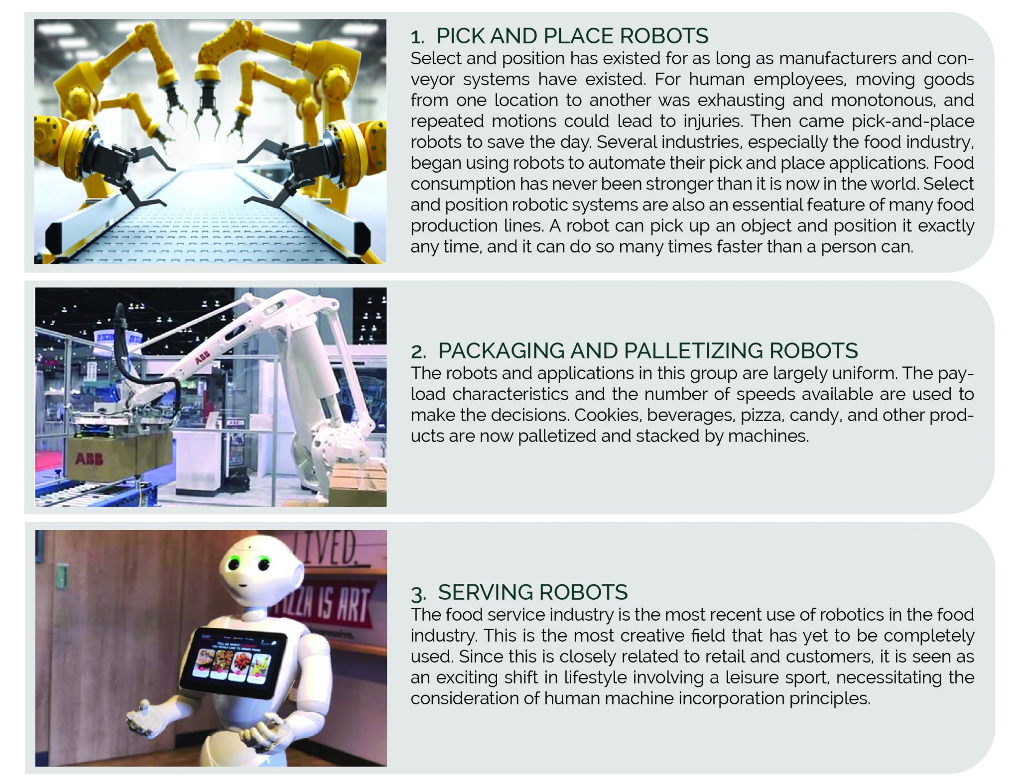 Classification of Robots in the Food Industry - Ingenious e-Brain