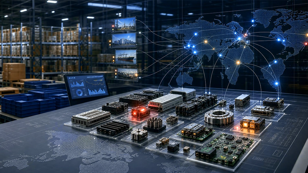 BOM risk analysis showing components, suppliers, and supply-chain risks that could disrupt production.