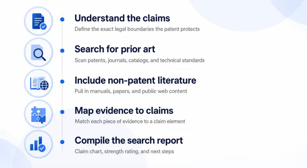 Patent Invalidity Search Article Infographic